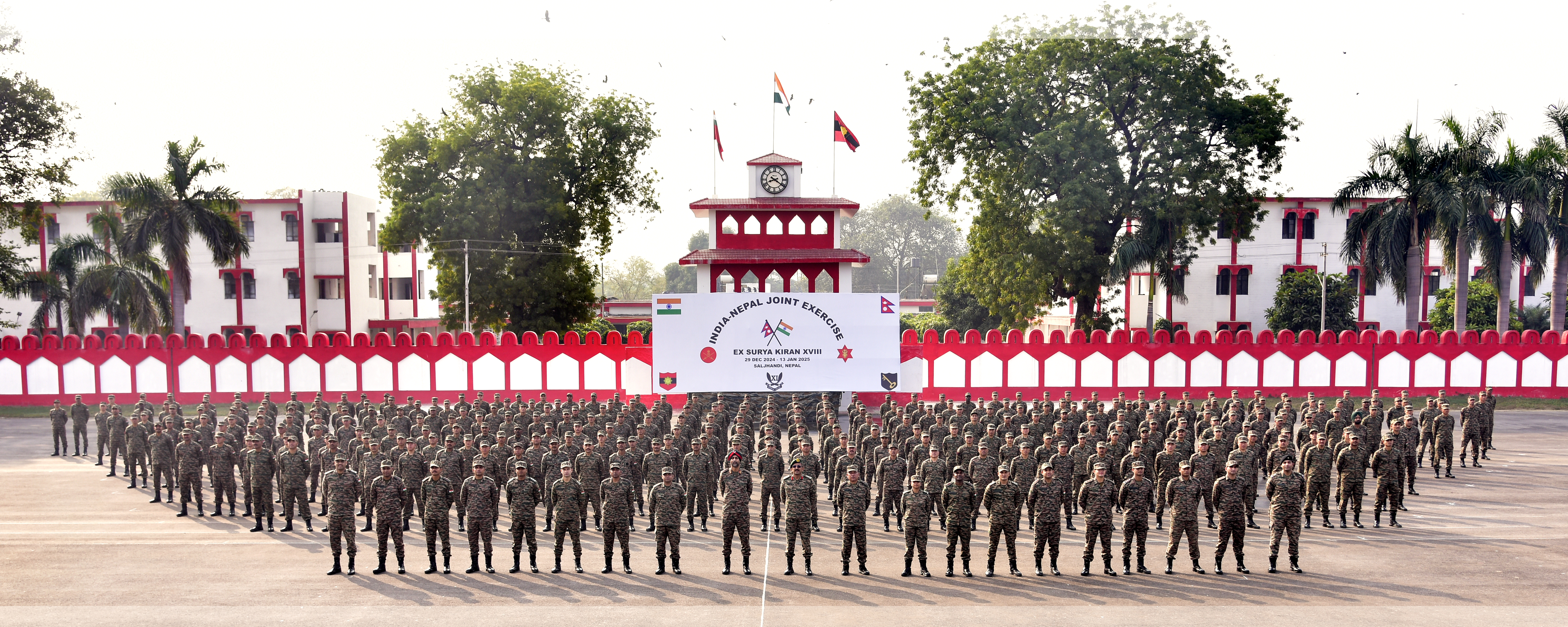 भारत-नेपाल संयुक्त सैन्य अभ्यास 'सूर्य किरण' के लिए भारतीय सेना रवाना